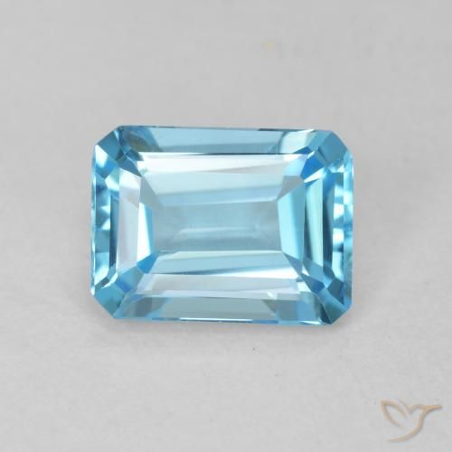 1.81ct 天然 瑞士蓝 黄玉, 祖母绿式切割, VVS