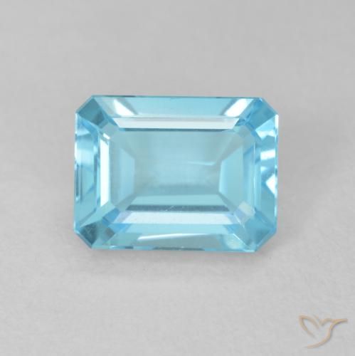 2.02ct 天然 瑞士蓝 黄玉, 祖母绿式切割, VVS