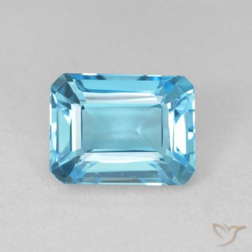2.20ct 天然 瑞士蓝 黄玉, 祖母绿式切割, VVS
