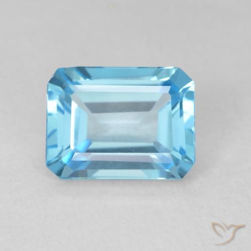 2.08ct 天然 瑞士蓝 黄玉, 祖母绿式切割, VVS