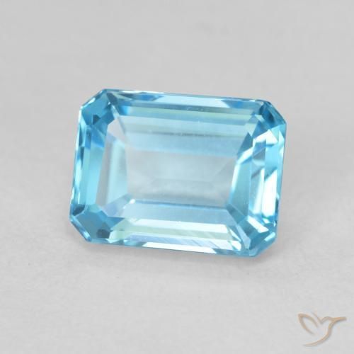 2.14ct 天然 瑞士蓝 黄玉, 祖母绿式切割, VVS