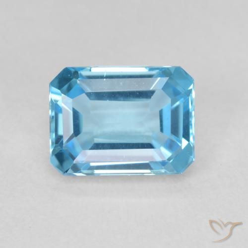 2.06ct 天然 瑞士蓝 黄玉, 祖母绿式切割, VVS