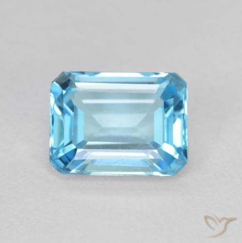 1.99ct 天然 瑞士蓝 黄玉, 祖母绿式切割, VVS