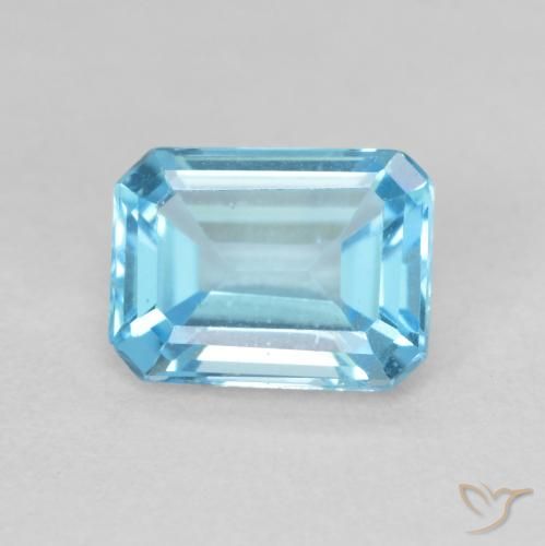 2.12ct 天然 瑞士蓝 黄玉, 祖母绿式切割, VVS