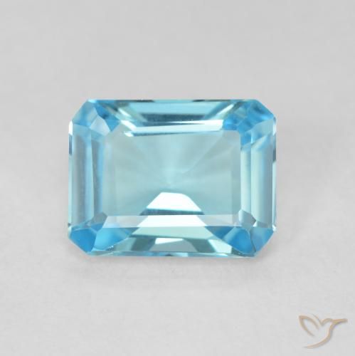 1.68ct 天然 瑞士蓝 黄玉, 祖母绿式切割, VVS