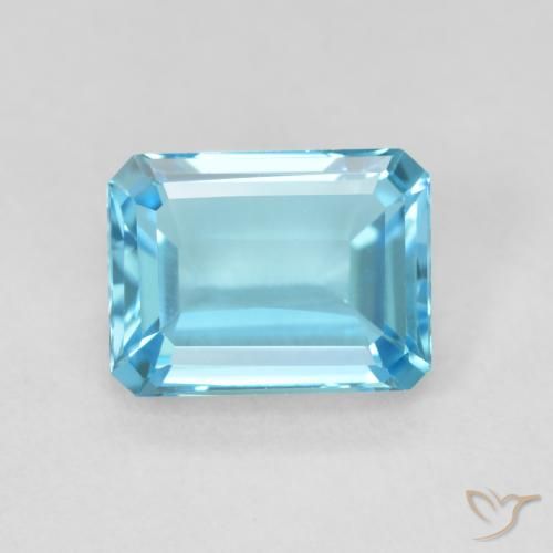 1.93ct 天然 瑞士蓝 黄玉, 祖母绿式切割, VVS