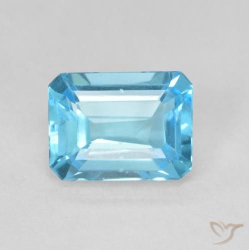1.87ct 天然 瑞士蓝 黄玉, 祖母绿式切割, VVS