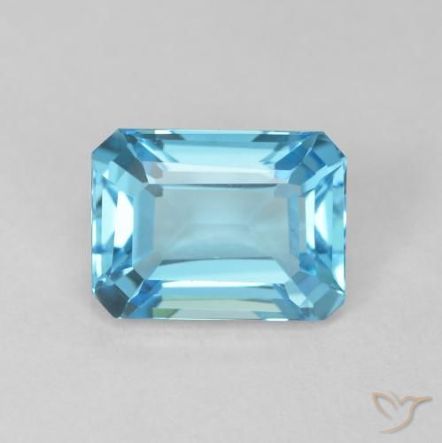 2.02ct 天然 瑞士蓝 黄玉, 祖母绿式切割, VVS
