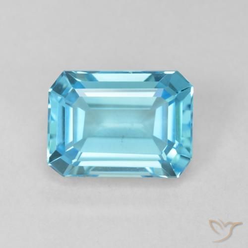 2.08ct 天然 瑞士蓝 黄玉, 祖母绿式切割, VVS