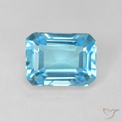 2.08ct 天然 瑞士蓝 黄玉, 祖母绿式切割, VVS