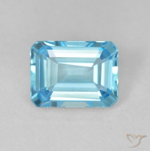 1.95ct 天然 瑞士蓝 黄玉, 祖母绿式切割, VVS