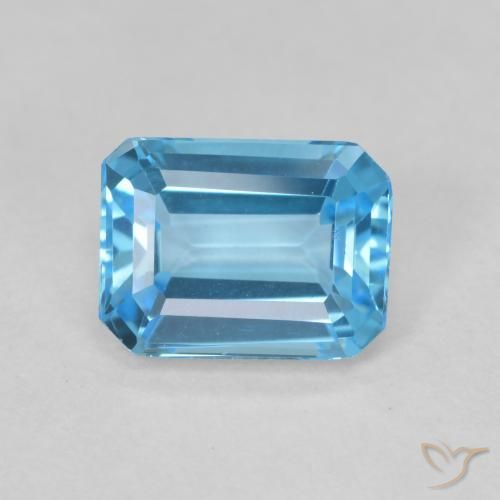 1.97ct 天然 瑞士蓝 黄玉, 祖母绿式切割, VVS-VS