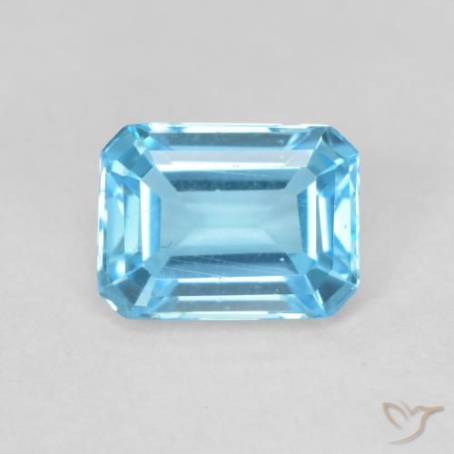 1.98ct 天然 瑞士蓝 黄玉, 祖母绿式切割, VVS-VS