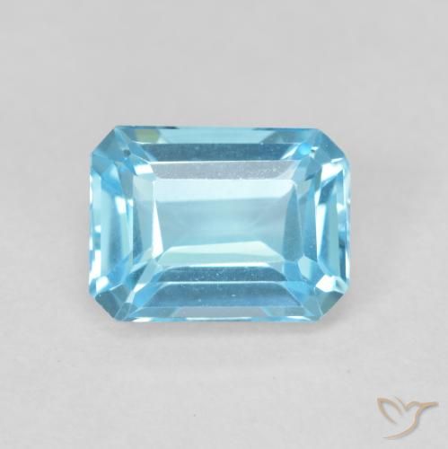 2.13ct 天然 瑞士蓝 黄玉, 祖母绿式切割, VVS-VS