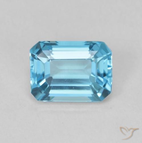 2.00ct 天然 瑞士蓝 黄玉, 祖母绿式切割, VVS-VS
