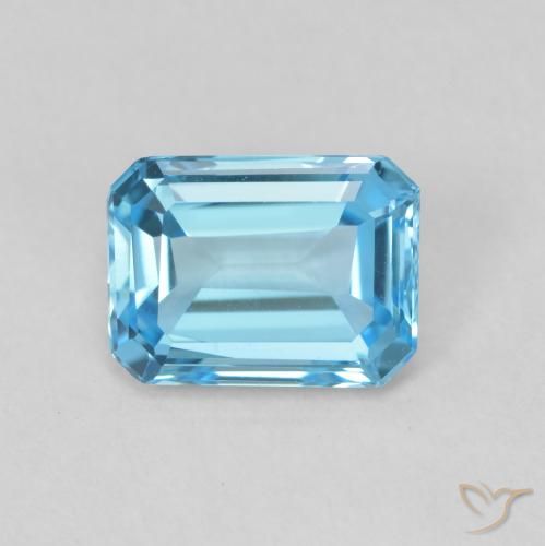 1.80ct 天然 瑞士蓝 黄玉, 祖母绿式切割, VVS-VS