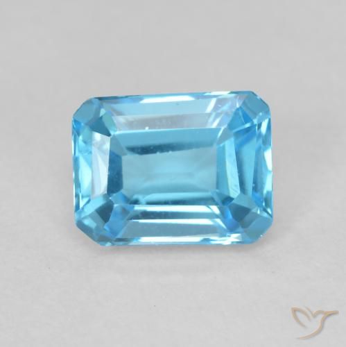 2.05ct 天然 瑞士蓝 黄玉, 祖母绿式切割, VVS-VS