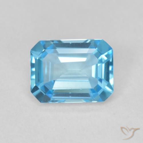 1.76ct 天然 瑞士蓝 黄玉, 祖母绿式切割, VVS-VS
