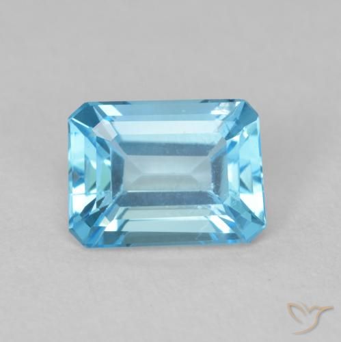 1.89ct 天然 瑞士蓝 黄玉, 祖母绿式切割, VVS-VS