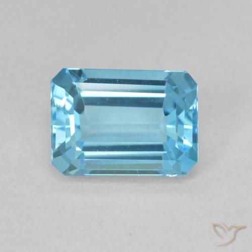 2.10ct 天然 瑞士蓝 黄玉, 祖母绿式切割, VVS-VS