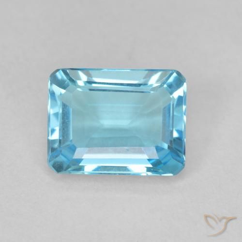 1.79ct 天然 浅蓝色 黄玉, 祖母绿式切割, VVS-VS