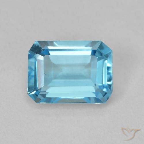 2.00ct 天然 瑞士蓝 黄玉, 祖母绿式切割, VVS-VS