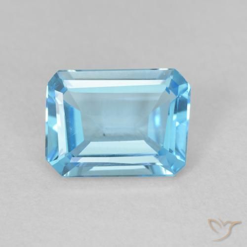 1.62ct 天然 瑞士蓝 黄玉, 祖母绿式切割, VVS
