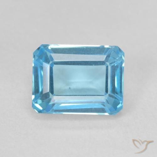 2.23ct 天然 瑞士蓝 黄玉, 祖母绿式切割, VVS