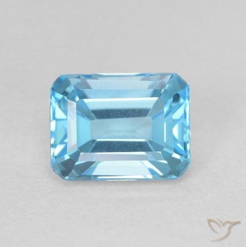 2.20ct 天然 瑞士蓝 黄玉, 祖母绿式切割, VVS