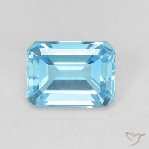 2.17ct 天然 瑞士蓝 黄玉, 祖母绿式切割, VVS