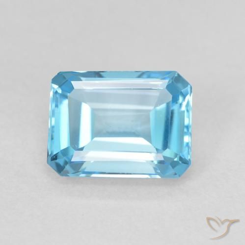 2.06ct 天然 瑞士蓝 黄玉, 祖母绿式切割, VVS