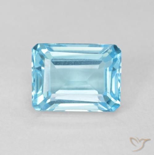 2.35ct 天然 瑞士蓝 黄玉, 祖母绿式切割, VVS-VS