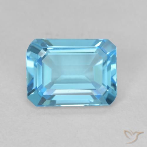 1.74ct 天然 瑞士蓝 黄玉, 祖母绿式切割, VVS