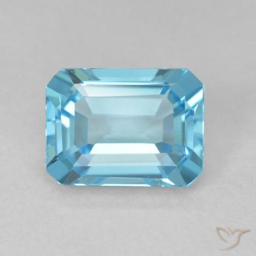 1.93ct 天然 瑞士蓝 黄玉, 祖母绿式切割, VVS