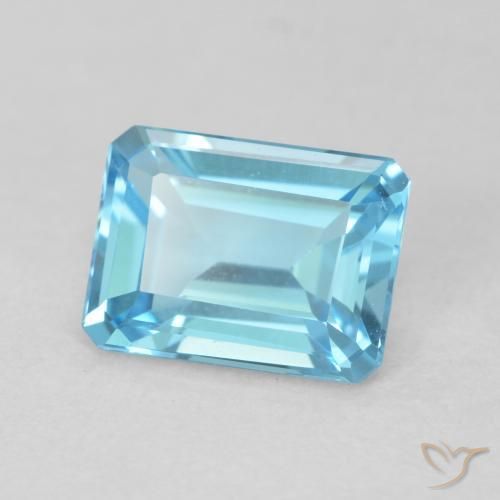 1.81ct 天然 瑞士蓝 黄玉, 祖母绿式切割, VVS