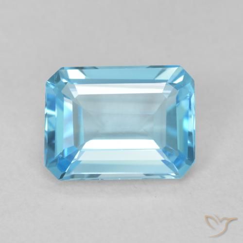 1.75ct 天然 瑞士蓝 黄玉, 祖母绿式切割, VVS