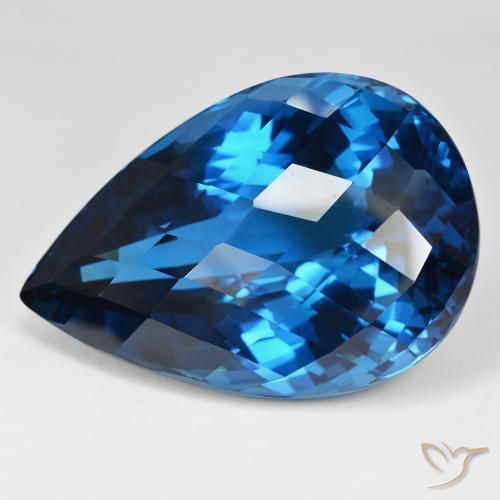 215.16ct 天然 蓝色 黄玉, 梨形, VVS