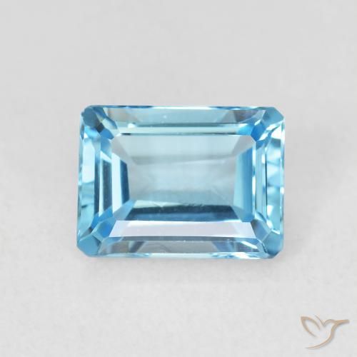 1.88ct 天然 瑞士蓝 黄玉, 祖母绿式切割, VVS