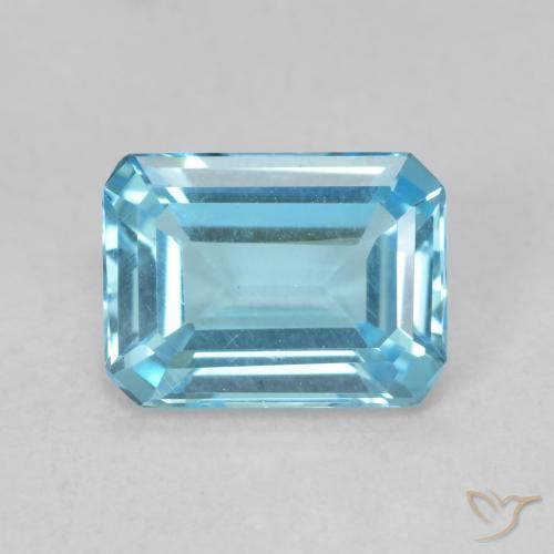 1.90ct 天然 瑞士蓝 黄玉, 祖母绿式切割, VVS-VS