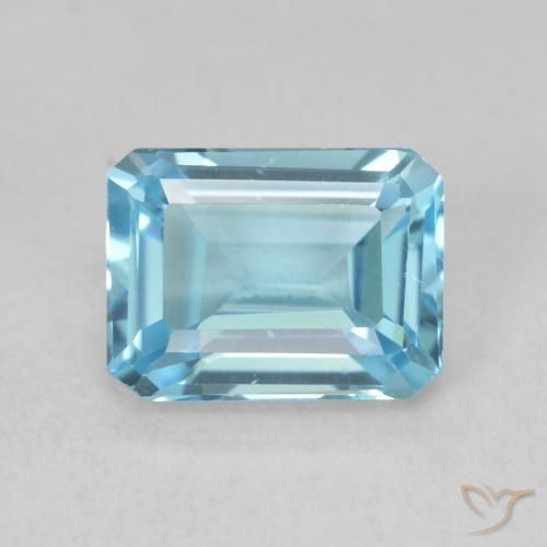 2.07ct 天然 瑞士蓝 黄玉, 祖母绿式切割, VS