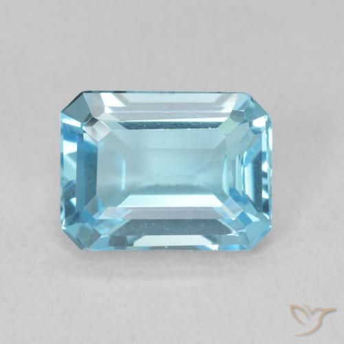 1.90ct 天然 瑞士蓝 黄玉, 祖母绿式切割, VVS