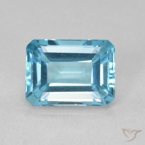 1.93ct 天然 瑞士蓝 黄玉, 祖母绿式切割, VVS
