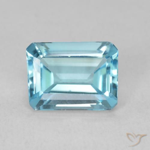 1.83ct 天然 瑞士蓝 黄玉, 祖母绿式切割, VVS