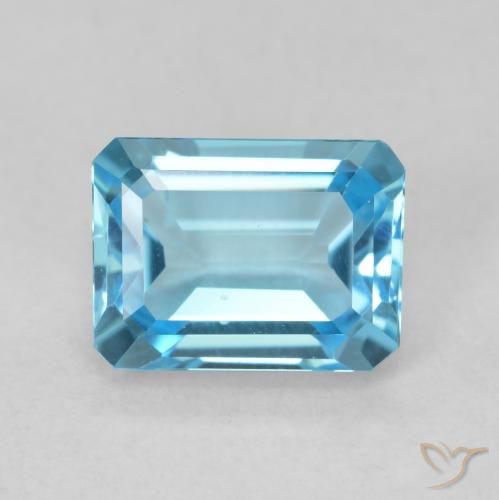 2.04ct 天然 瑞士蓝 黄玉, 祖母绿式切割, VVS