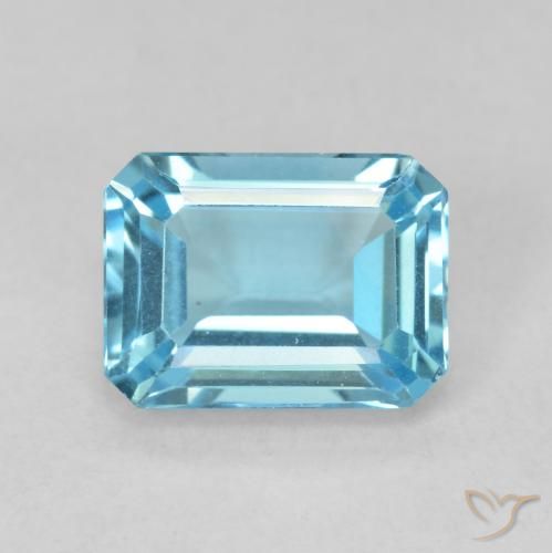 1.93ct 天然 瑞士蓝 黄玉, 祖母绿式切割, VVS-VS