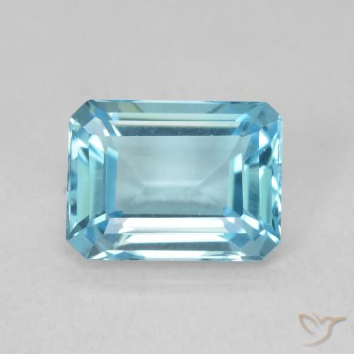1.92ct 天然 瑞士蓝 黄玉, 祖母绿式切割, VVS