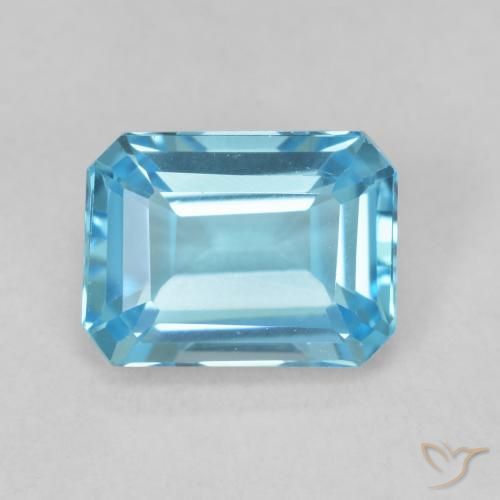1.90ct 天然 瑞士蓝 黄玉, 祖母绿式切割, VVS