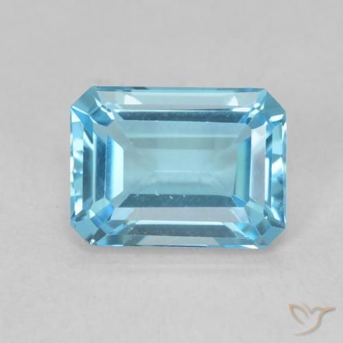 1.91ct 天然 瑞士蓝 黄玉, 祖母绿式切割, VVS