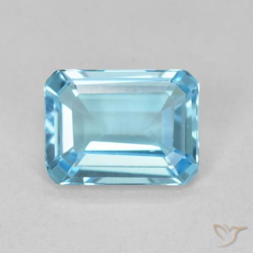 1.64ct 天然 瑞士蓝 黄玉, 祖母绿式切割, VVS