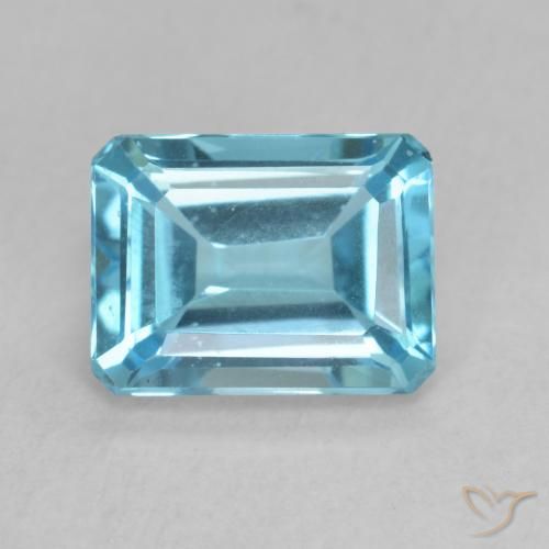 1.98ct 天然 瑞士蓝 黄玉, 祖母绿式切割, VVS-VS
